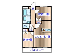 東仙台五番館の物件間取画像